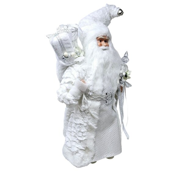 Pure Winter White Upright 20" Santa Christmas Table Decoration Party Decor - Picture 3 of 4